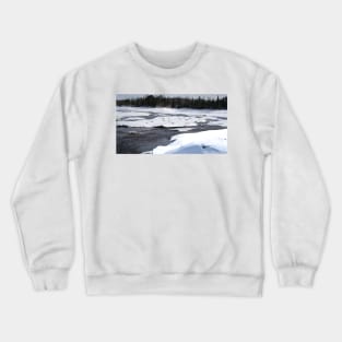 Ice on the river Crewneck Sweatshirt